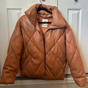 Abercombie Vegan Leather Diamond Puffer -